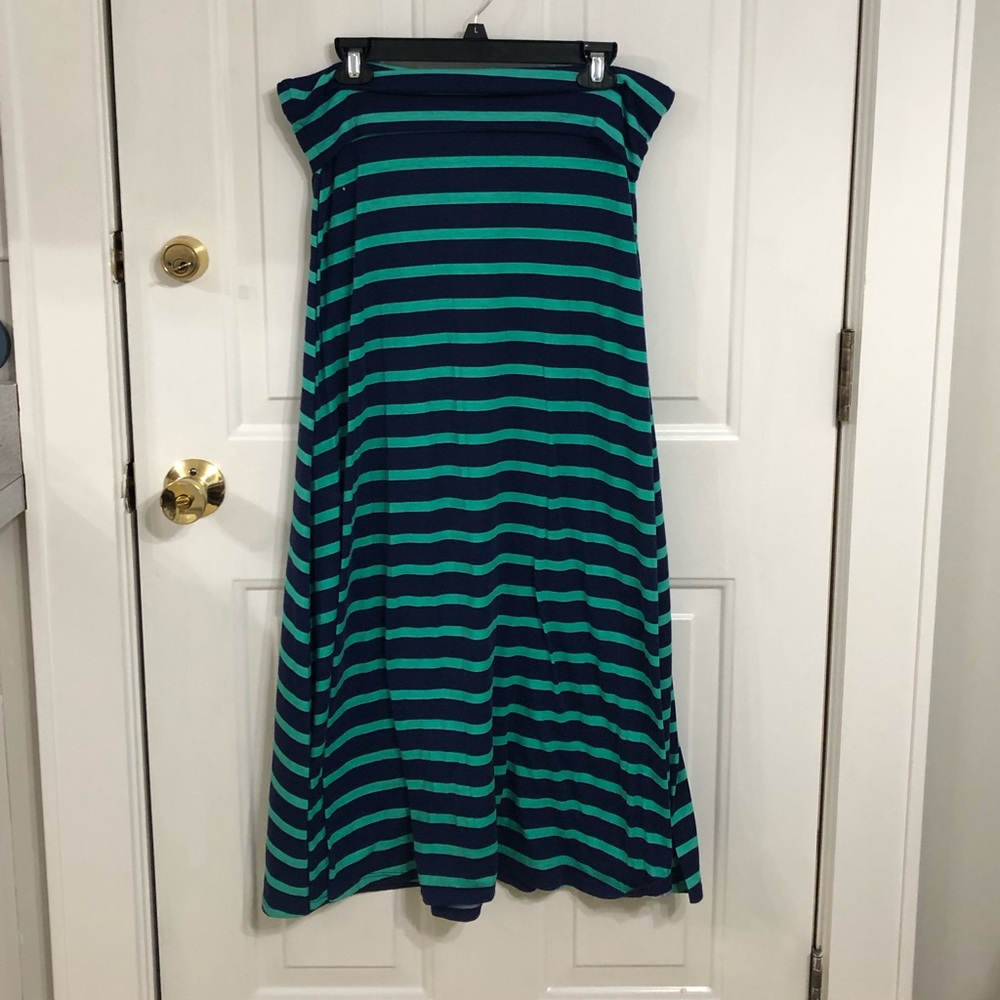 Blue & green maxi skirt, large (tag cut off)